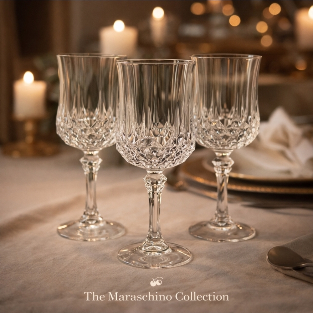 Cristal d’Arques Longchamp Crystal Wine Goblets | Set of 3